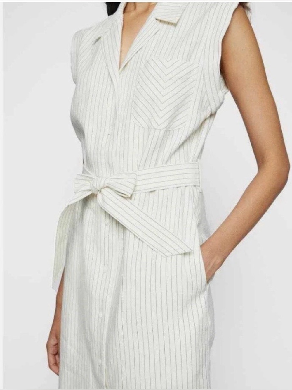 RAG & BONE Helena Stripe Linen Blend Shirtdress - Picture 6 of 16